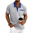 thumbnail image 1 of CBASIHI Mens Waffle Knit Polo Shirts with Key Pocket- Casual Short Sleeve Button Down Collar Performance Summer Lightweight T-Shirt for Men Gray Size 2XL, 1 of 8