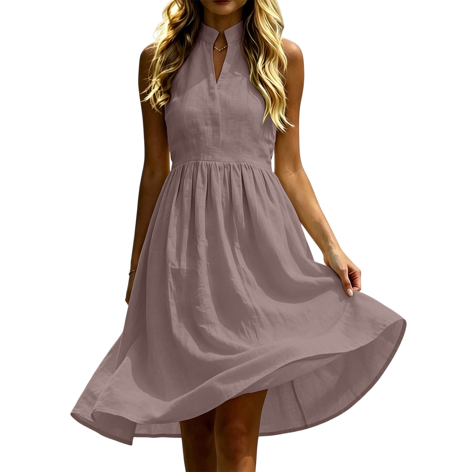 keyhole fit and flare dress Organic Cotton Fit & Flare Keyhole Back Dress in Blue