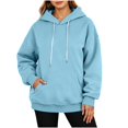 thumbnail image 1 of CBASIHI Womens Oversized Hoodies- Fall Casual Long Sleeve Drop Shoulder Pullover Sweatshirts Navy Size L, 1 of 6