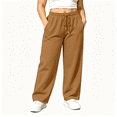thumbnail image 1 of CBASIHI Womens Plus Size Baggy Sweatpants with Pockets- Casual Wide Leg Stretchy Elastic Waist Drawstring Yoga Workout Lounge Pants Brown Size 3XL, 1 of 9