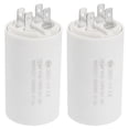 thumbnail image 1 of CBB60 20uF Running Capacitor,2pack AC250V 4 pins 50/60Hz Cylinder 1.52 x  2.54inch, 1 of 5