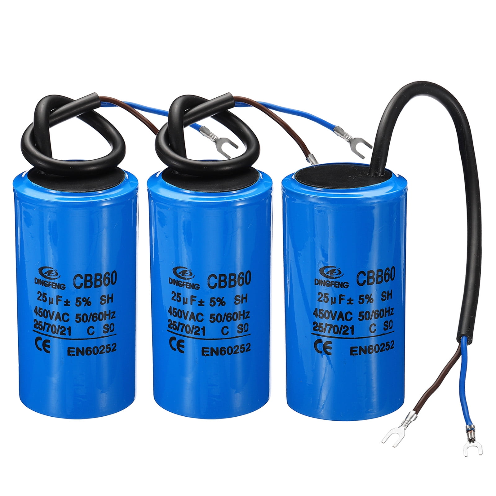 PATIKIL CBB60 10uF Run Capacitor 450V AC - 2-Pack For Motors, Water Pumps, Washing Machines (60x35mm)