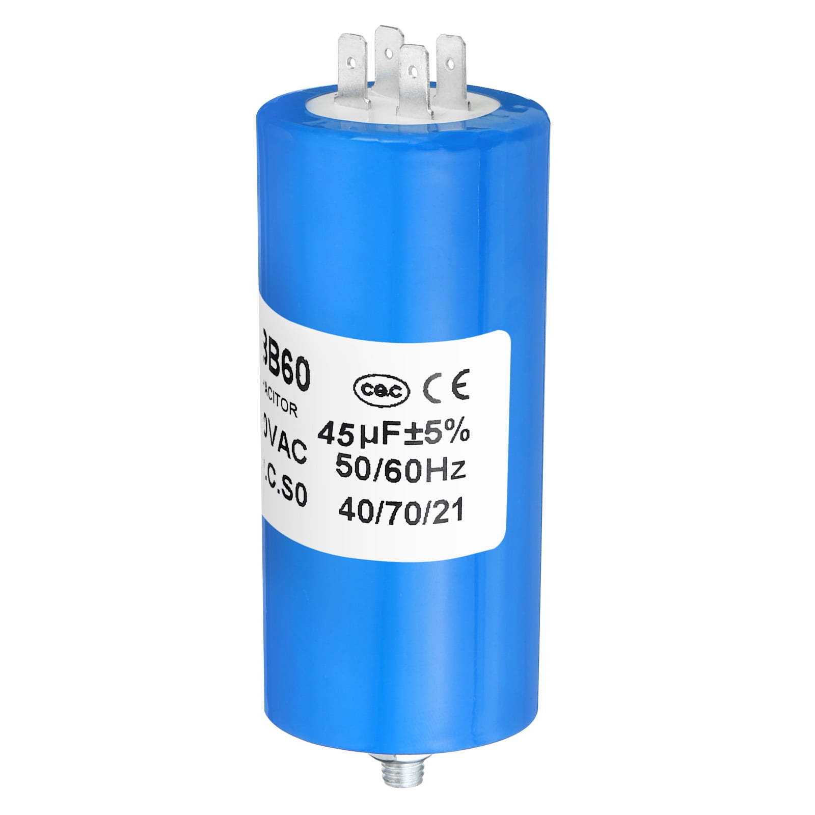 PATIKIL CBB60 20uf Funzione Condensatore,CA 450V 4 Perni 50/60Hz Doppio