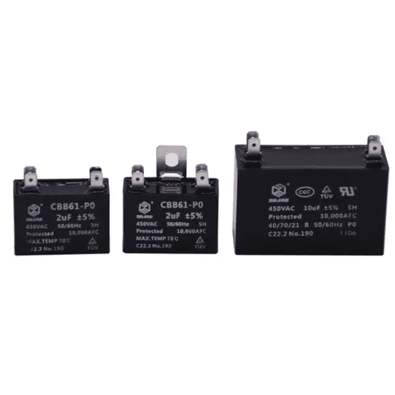 CBB61- 10UF- 250VAC AC MOTOR RUN CAPACITOR WITH TERMINAL (one piece)