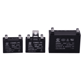 CBB61 2UF- 250VAC, AC MOTOR RUN CAPACITOR WITH TERMINAL(one piece)