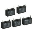 thumbnail image 1 of Uxcell CBB61 Ceiling Fan Capacitor for range hood fans 5 Pcs 2.5uF 450V AC 50/60HZ with 2 Pins 1.48 x 1.13 x 0.98 inch, 1 of 6