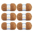 thumbnail image 1 of CBC Cozy Bear Gauge 5 Bulky Yarn - 6 Pack (7 oz / 200 g, 240 yards Each Skein), Brown, Chenille Yarn for Crocheting, Knitting, and Amigurumi, 1 of 9