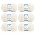 thumbnail image 1 of CBC Cozy Bear Gauge 5 Bulky Yarn - 6 Pack (7 oz / 200 g, 240 yards Each Skein), Ivory, Chenille Yarn for Crocheting, Knitting, and Amigurumi, 1 of 9