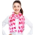 thumbnail image 1 of CBC Crown Bubble Hearts Valentines Day Theme 13" x 60" Silk Feeling Scarf, 1 of 4