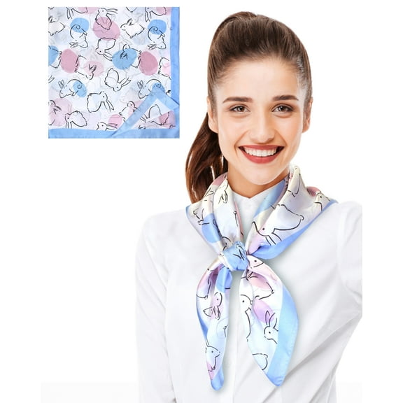 CBC Crown Easter Theme Fashion Scarf 35" x 35" Silk Feeling Scarf