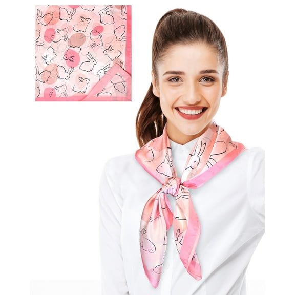 CBC Crown Easter Theme Fashion Scarf 35" x 35" Silk Feeling Scarf