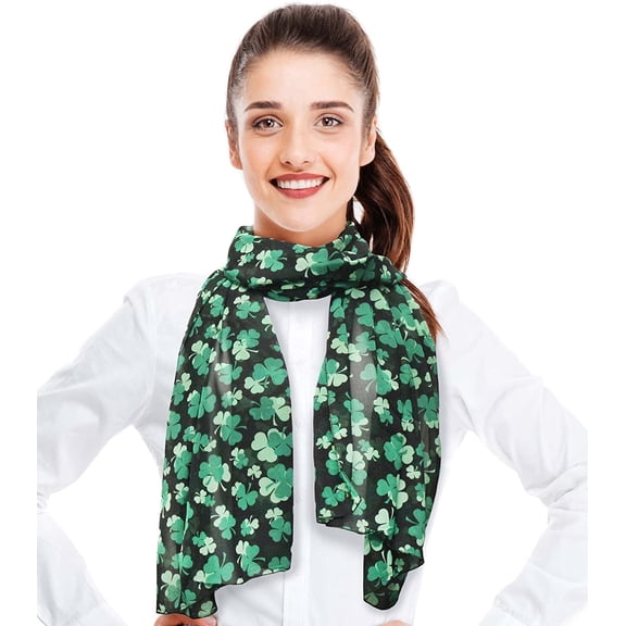 CBC Crown St. Patrick's Day Theme Scarf - Chiffon Feeling Scarf