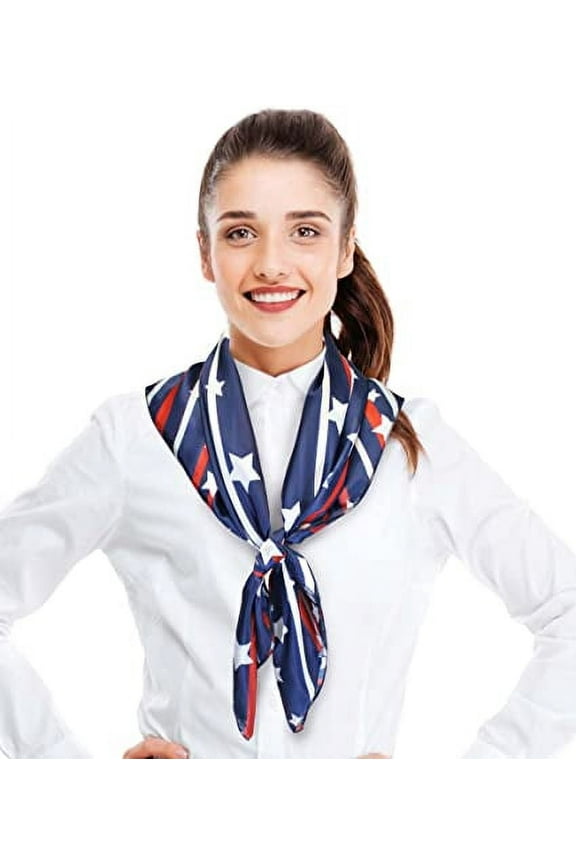 USA Flag Themed Square Scarf 35" x 35"