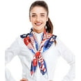 thumbnail image 1 of CBC Crown USA Flag Themed Square Scarf 35" x 35", 1 of 5