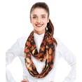 thumbnail image 1 of CBC Crown Women's Autumn Fall Leaves Leaf Pattern Silk Feeling Infinity Scarf, 1 of 2