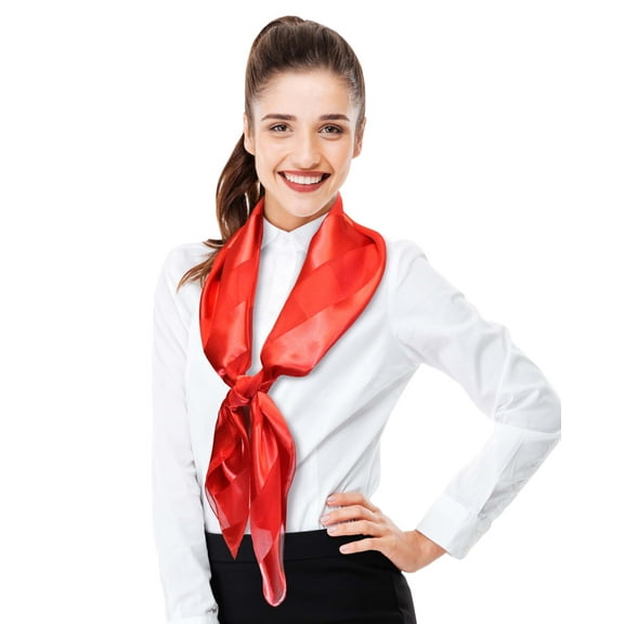 CBC Crown Women's Large Square Solid Color Silk Feeling 42"x42" Scarf