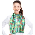 thumbnail image 1 of CBC Crown Women's Lightweight Christmas Tree Printed Christmas Themed Silk Feeling 13" x 60" Scarf, 1 of 4