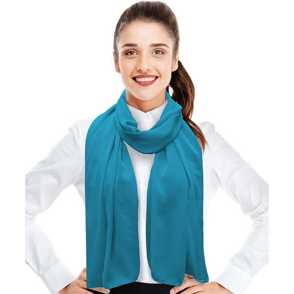 CBC Crown Women's Luxurious Chiffon Feeling Scarf 18" x 67" Wrap