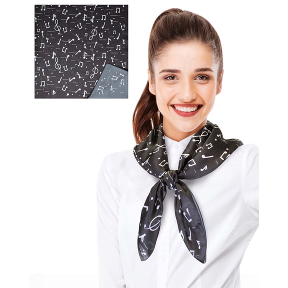 CBC Crown Women's Music Notes Lightweight Soft 35" x 35", 35" x 70" or Infinity Scarf