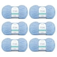 thumbnail image 1 of CBC Perfectly Posh Chenille Yarn for Knitting, Crocheting and Amigurumi - 6 Pack (7 oz / 200 g, 233 yards Each Skein), Light Blue, Gauge 5 Bulky, 1 of 9
