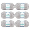 thumbnail image 1 of CBC Perfectly Posh Chenille Yarn for Knitting, Crocheting and Amigurumi - 6 Pack (7 oz / 200 g, 233 yards Each Skein), Light Gray, Gauge 5 Bulky, 1 of 9