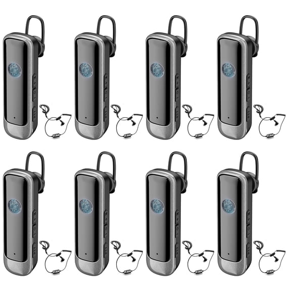 Cbcbtwo N3s Max Earhook Walkie Talkies,Touch to Talk,Wearing method Ear hook or Clip collar,Portable Two Way Radios,with Earpiece,Mini 2 Way Radio for Restaurant(8 Pack)