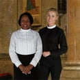 thumbnail image 1 of CBCS 115BLK-3X Womens Long Sleeve Tab Collar Blouse, Black - Size 3X, 1 of 1