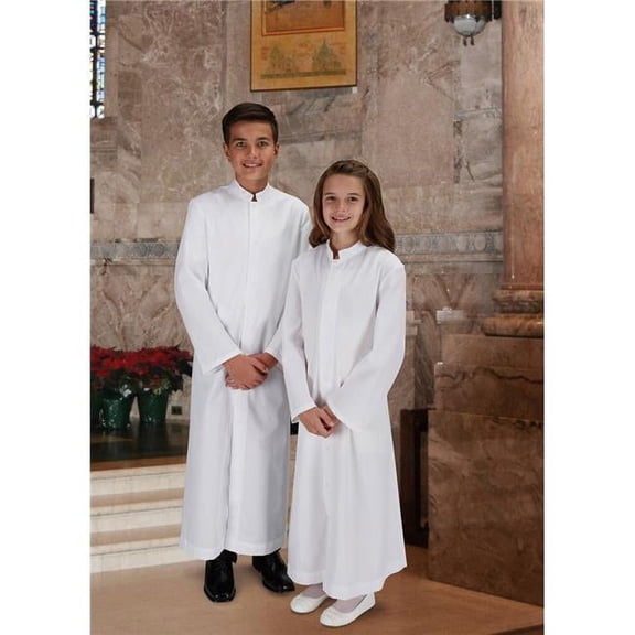 CBCS 600WHT-8 Altar Server Cassock, White - 8 in.