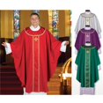 thumbnail image 1 of CBCS  Jacquard Orphrey Chasuble, Red, 1 of 1