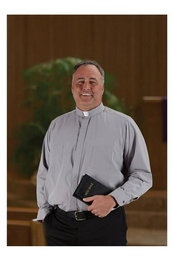 Mens Roomey Toomey Big & Tall Long Sleeve Shirt, Black - 17 in. Neck - 36-37 in. Sleeve