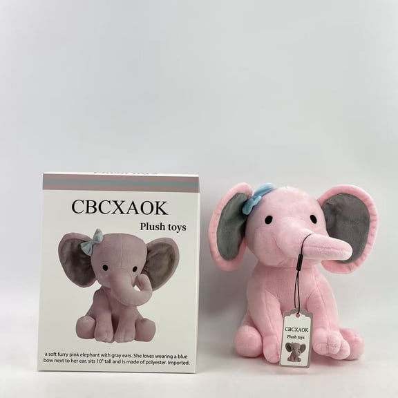 CBCXAOK Plush toys,Bedtime Originals Twinkle Toes Pink Elephant Plush, 1 Count (Pack of 1)