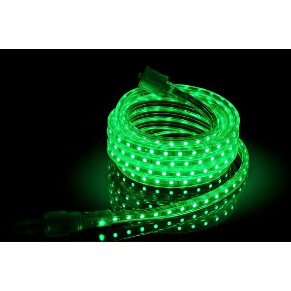 CBConcept UL Listed, 40 Feet,Super Bright 10500 Lumen, Green, Dimmable, 110-120V AC Flexible Flat LED Strip Rope Light, 720 Units 5050 SMD LEDs, Indoor/Outdoor Use, [Ready to use]