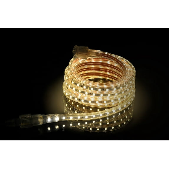 CBConcept UL Listed, 80 Feet,Super Bright 22000 Lumen, 3000K Warm White, Dimmable, 110-120V AC Flexible Flat LED Strip Rope Light, 1470 Units 5050 SMD LEDs, Indoor/Outdoor Use, [Ready to use]