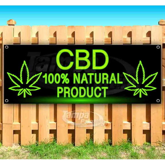 CBD 100% Natural Product 13 oz Vinyl Banner With Metal Grommets