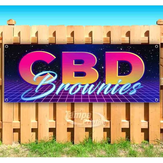 CBD Brownies 13 oz Vinyl Banner With Metal Grommets