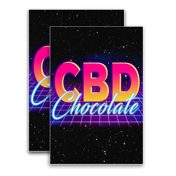 CBD Chocolate (24" X 36") Vinyl Decal Only (Pack of 2) |Sign|Sticker|Poster