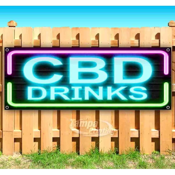 CBD Drinks 13 oz Vinyl Banner With Metal Grommets