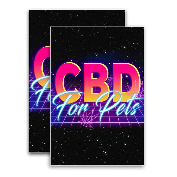 CBD For Pets (24" X 36") Vinyl Decal Only (Pack of 2) |Sign|Sticker|Poster