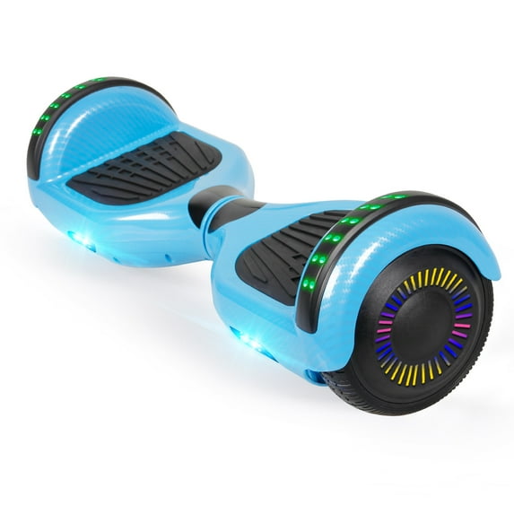 CBD Hoverboard, 200 Lbs. Max Weight, 9 Mph Max Speed, 6.5 inch Self Balancing Hoverboard with Bluetooth and LED Lights Electric Scooter for Adult Kids Gift Blue