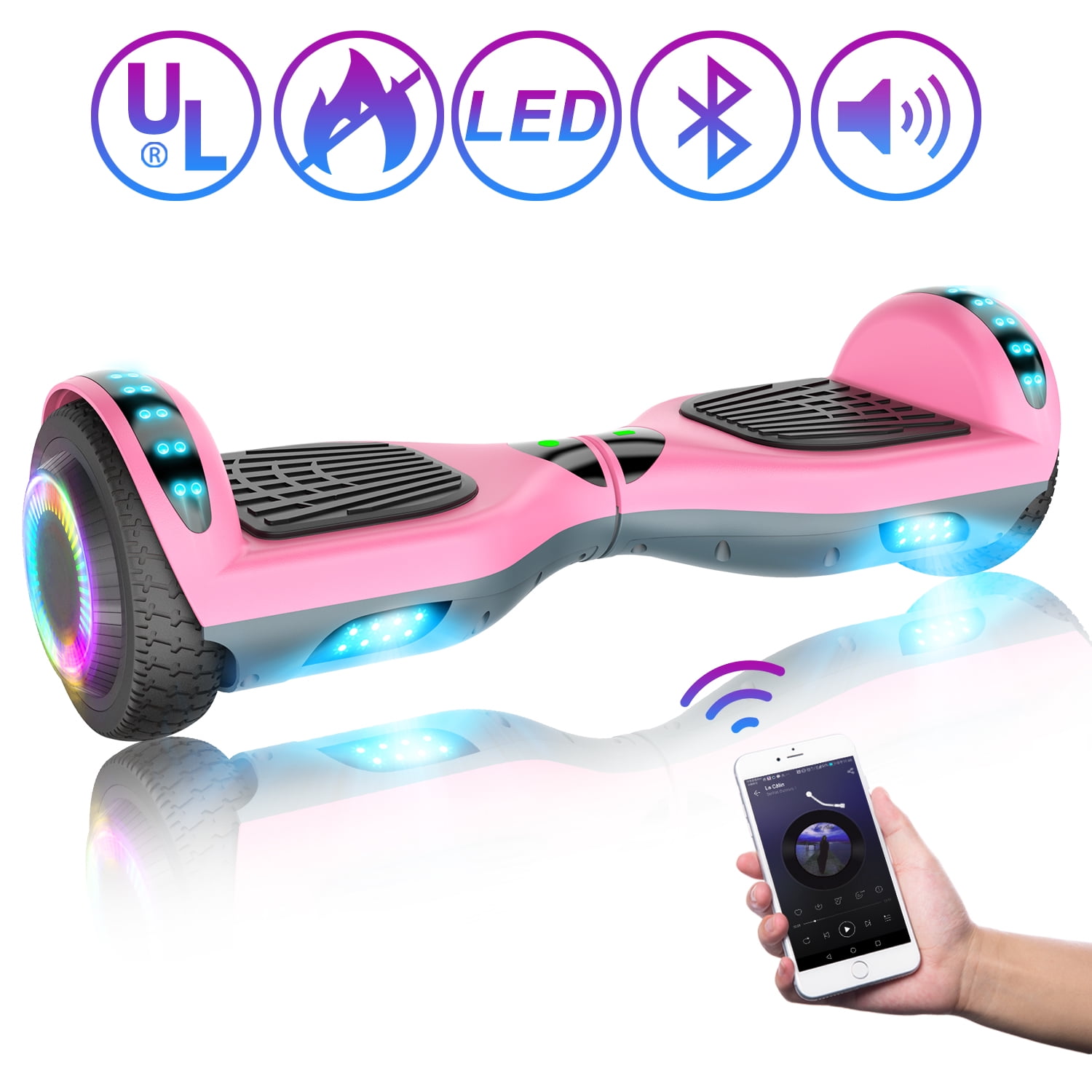7 Inch Kids Led Light Bluetooth Music Two Wheel Self-balancing Hoverboards  Car Smart Balance Electric Scooter - Exhaust Temperature Meter - AliExpress