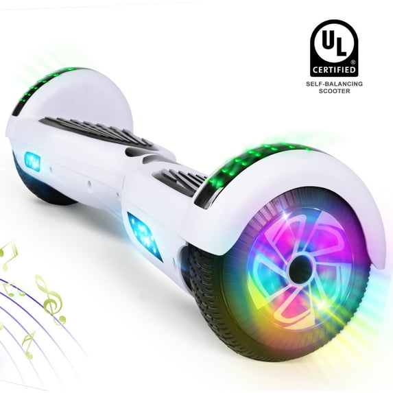 CBD Hoverboard Two-Wheel Self Balancing Scooter 6.5" with Bluetooth Speaker and LED Lights Electric Scooter for Adult Kids Gift