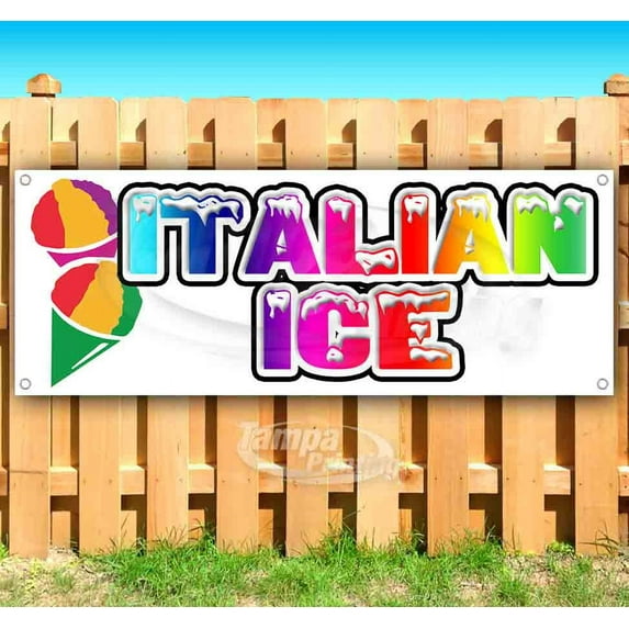 CBD Italian Ice 13 oz Vinyl Banner With Metal Grommets