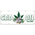 thumbnail image 1 of CBD Oil Sold Here 120" Banner Concession Stand Food Truck Single Sided, 1 of 5