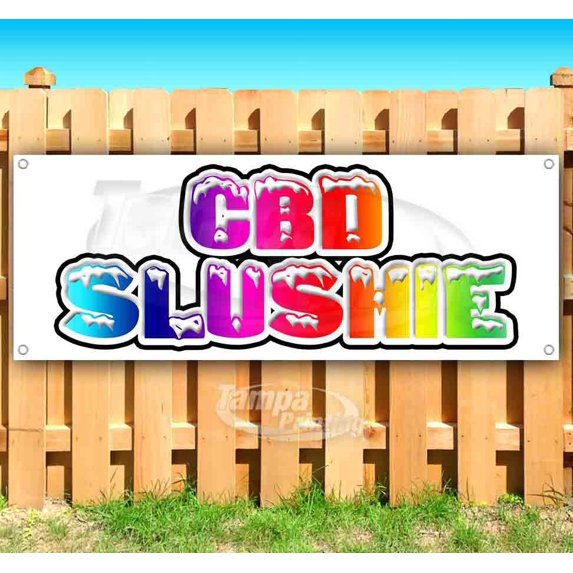 CBD Slushie 13 oz Vinyl Banner With Metal Grommets