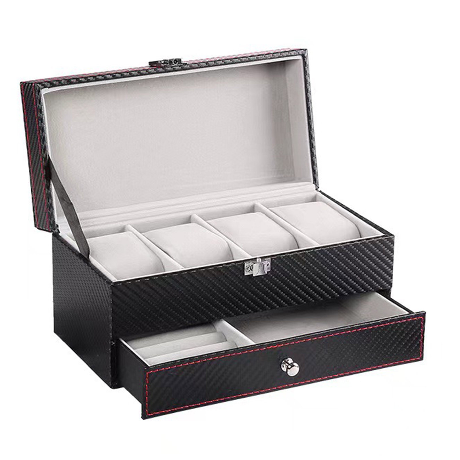 CBEHTWI Watch Storage Box Jewelry Container Large Capacity Double Layer ...