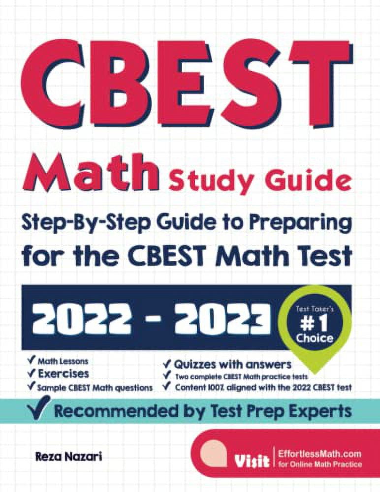 PreOwned CBEST Math Study Guide StepByStep Guide to Preparing for