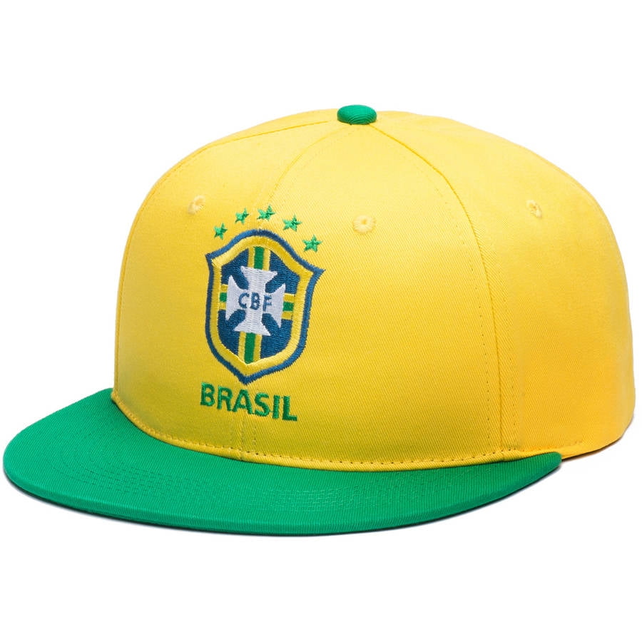CBF Brazil 6 Panel Adjustable Snapback Hat Flat Peak