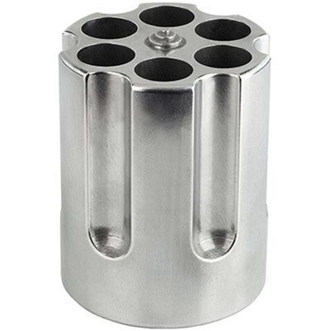 CBG CBG-1007 Revolver Cylinder Pen Holder Cast Aluminum, Silver