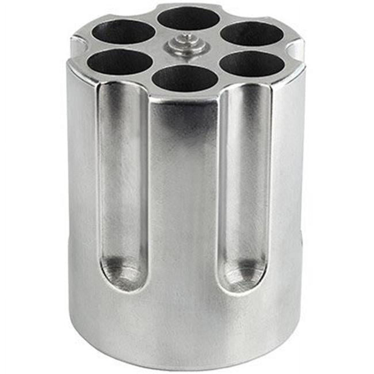 CBG CBG-1007 Revolver Cylinder Pen Holder Cast Aluminum, Silver