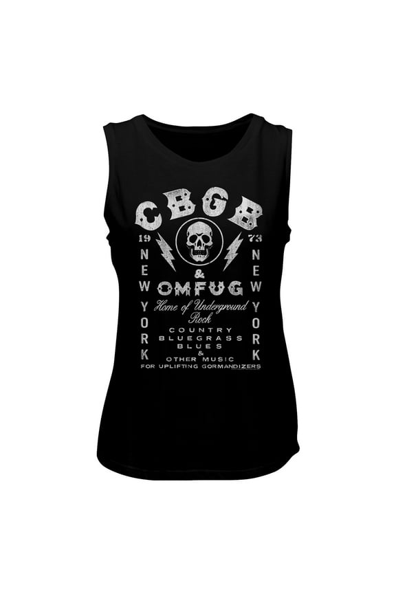 CBGB CBGB Black Women's Muscle Tank Top T-Shirt